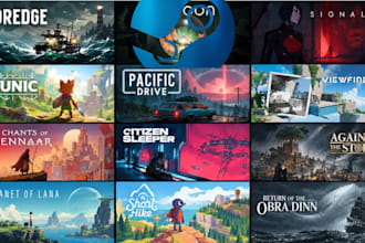create steam capsule art, steam page, game banner, logo and steam store assets