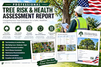 provide a professional tree risk and health assessment report