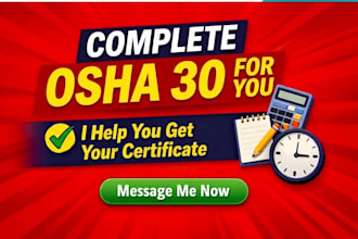 tutor you in osha 30 safety training