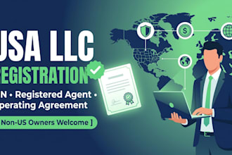 register your USA llc in wyoming delaware or any state with ein