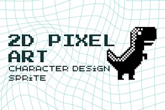 design custom 2d pixel art, character game sprite, 2d game art character design