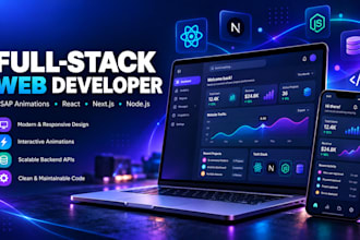 be your fullstack web developer using react, nextjs and nodejs