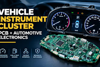 custom vehicle instrument cluster pcb  and automotive dashboard