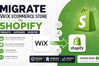 migrate wix ecommerce store to shopify products customers inventory