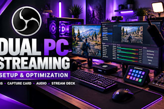 setup professional dual PC streaming with obs and capture card