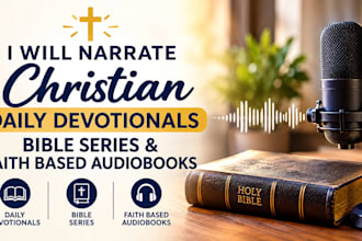 narrate christian daily devotionals, bible series and faith based audiobooks