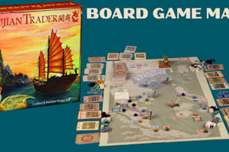 design custom printable board game map, fantasy map, and tabletop game board