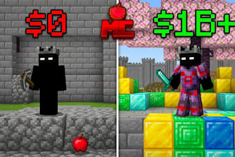 design eye catching minecraft thumbnail and youtube banners