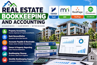 do real estate bookkeeping and accounting in yardi mri realpage and quickbooks