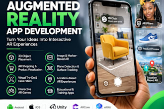 develop a professional augmented reality ar app for android and ios