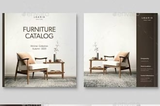 design b2b furniture booklet,  kitchen cabinet catalog, interior design brochure