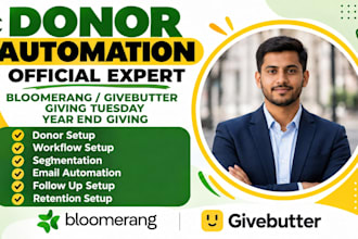 setup bloomerang givebutter giving tuesday year end donor automation