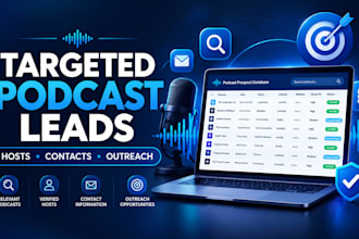 research targeted podcasts and find verified host booking contacts