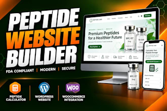 peptide wordpress website, supplement website, research peptide store