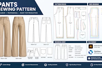 create professional sewing patterns for skirts, jeans and pants