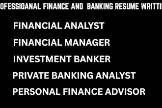 write a professional ats finance resume and economist