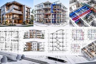 create revit bim models, cad drawings and construction plans