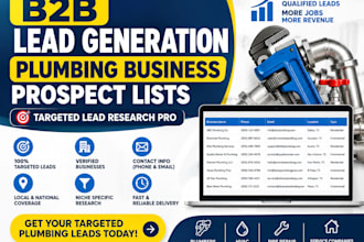 b2b lead generation plumbing business prospect lists targeted lead research pro