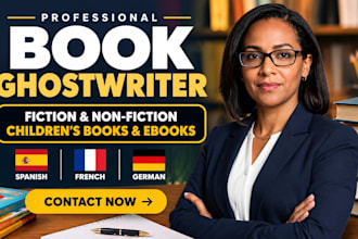 ghostwrite book fiction non fiction children ebook in spanish french german