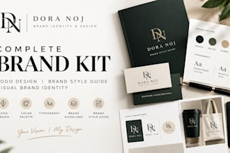 create branding kit, logo design, brand style guide and visual brand identity