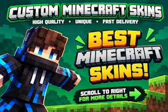 create a custom minecraft skin and blockbench 3d model