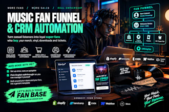 setup a direct to fan CRM automation for independent musicians and labels