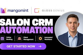 set up mangomint glossgenius salon crm booking automation client workflows
