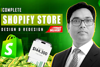 design or redesign shopify store, build dropshipping website, dropshipping store