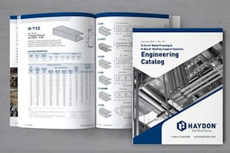 design b2b manufacturing booklet, industrial engineering equipment brochure
