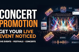 promote your concert music festival or live event to attract attendees