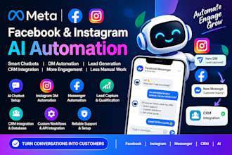 build facebook instagram ai automation, chatbot, dm and CRM integration