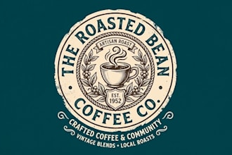 make wonderful coffee shop vintage logo design with express delivery