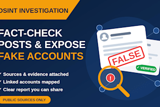 verify claims and investigate fake accounts with osint