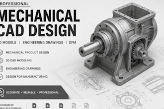 provide mechanical product design, cad, dfm and professional engineering drawing