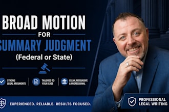draft a US federal or state court motion for summary judgment with deep research