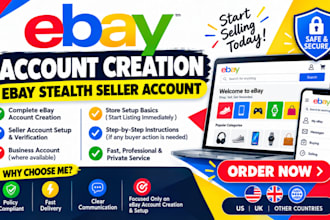 do ebay account creation, seller account setup, open ebay business account