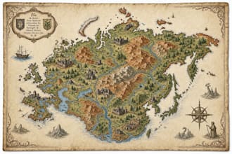 draw a detailed kingdom map