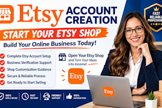 create a verified etsy seller account for any country, etsy store setup etsy seo