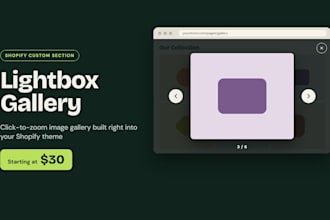 make a custom lightbox image gallery section to your shopify store