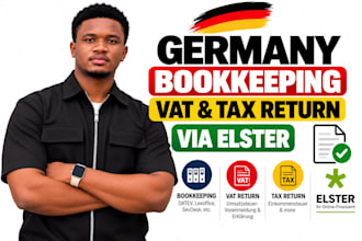handle your german bookkeeping and payroll fillings tax returns via elster