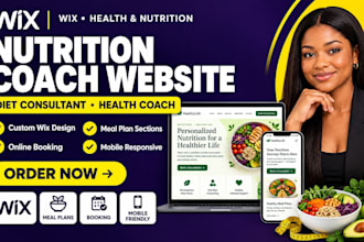 build wix nutrition website diet consultant health coach website