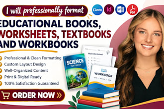 professionally format educational books worksheet textbooks workbook design