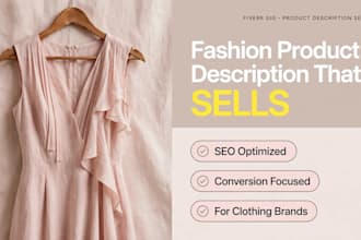 write seo product description for fashion