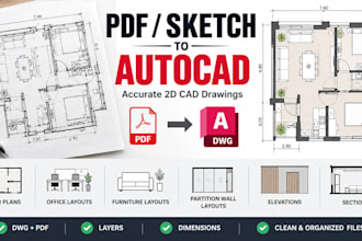 create professional 2d autocad plans and layouts