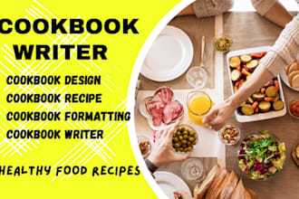 design and format professional cookbooks and recipe books