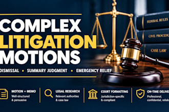 draft motion to dismiss, summary judgment and emergency relief motions