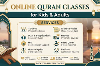 teach quran and hadith to adults, step by step