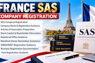 register your france SAS company and handle business registration