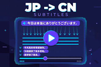 translate japanese video subtitles into natural simplified chinese