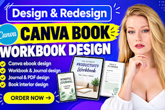 create canva ebook design kdp workbook journal planner and pdf canva book design